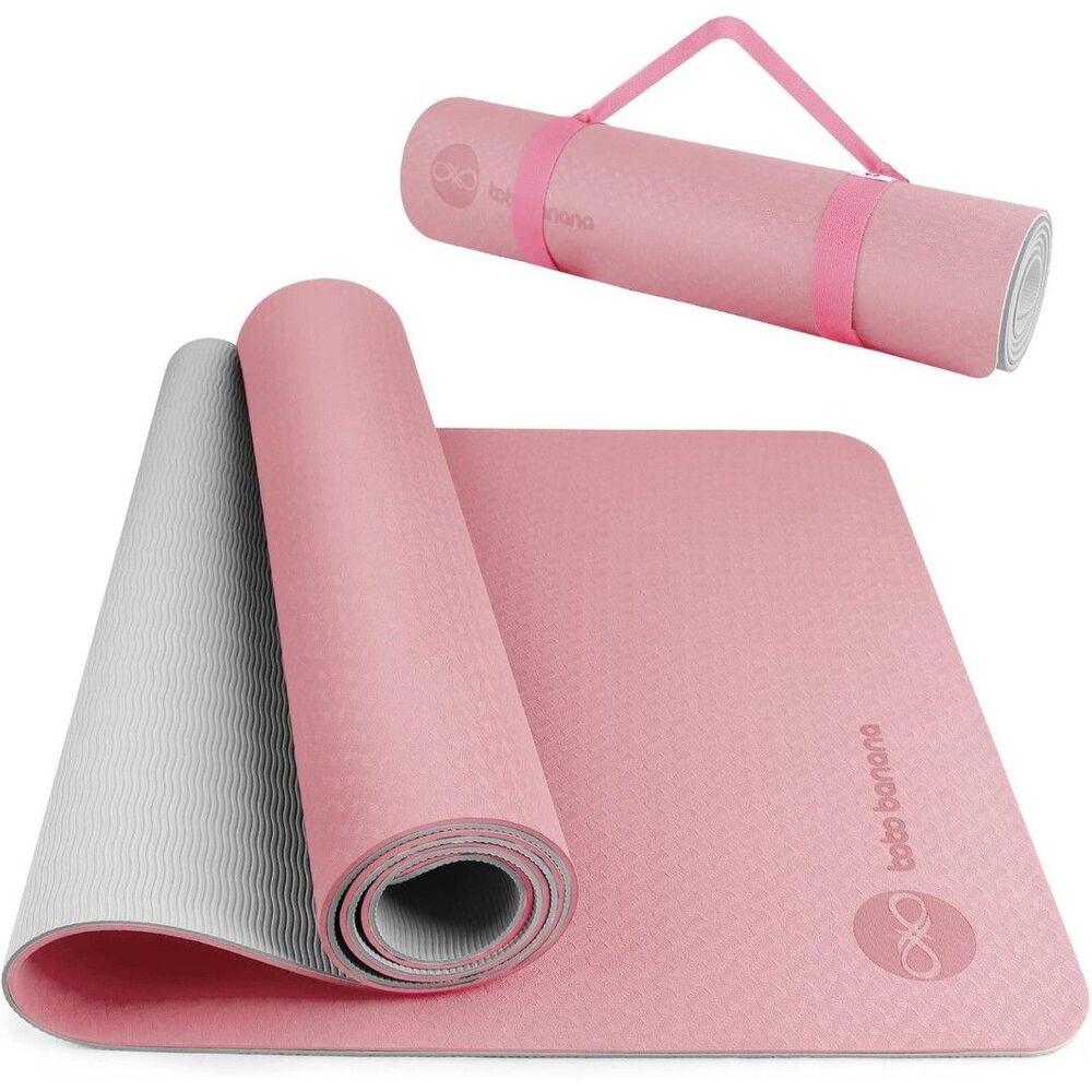 Yoga Mat Eco-friendly Exercise Fitness Workout Mat Carrying Pink 72"x24"x.25"